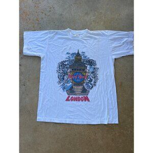 Vintage Hard Rock Cafe London Graphic T-Shirt Large White C4